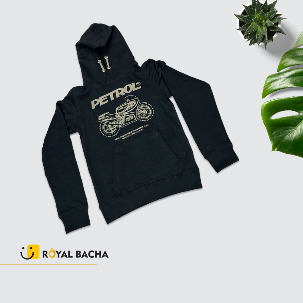 Petrol Motorcycle Print Hoodie