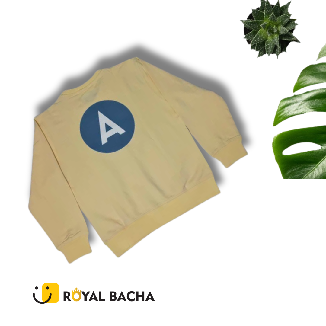 Yellow "A" Logo Crewneck Sweatshirt