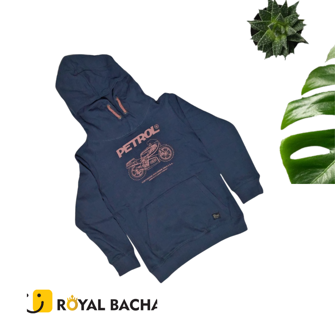 Petrol Blue Graphic Hoodie