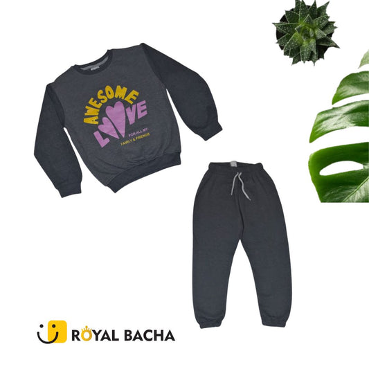 Kids Winter Fleece Track Suit Awesome