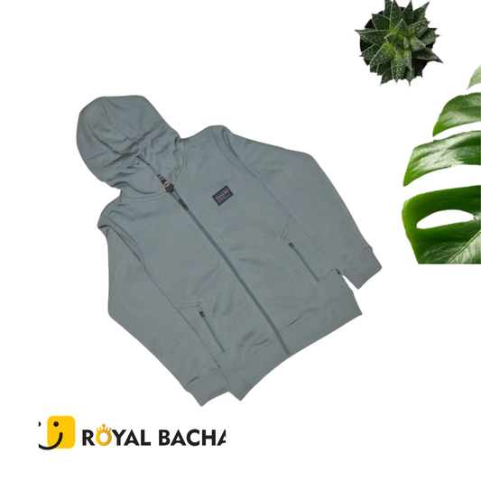 Light Sage Full-Zip Hoodie